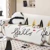 Modern Simple Leaf Print Sofa Cushion Cover Double Side Couch Cover Chenille Sofa Slipcover Protector Cover Mat Blanket