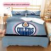 Edmonton Oilers2 Pattern Bedding Quilt Set  Home Decoration  Gift (1 * Duvet Cover + 2 * Pillowcase  Without Core)
