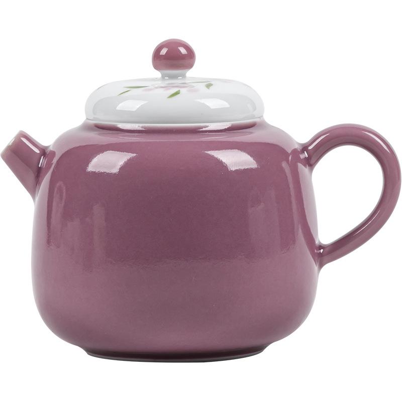 Guanlan Wisteria Ceramic Teapot: Elegant Hand-Painted Ladies' Tea Infuser Set for Kung Fu Tea Brewing