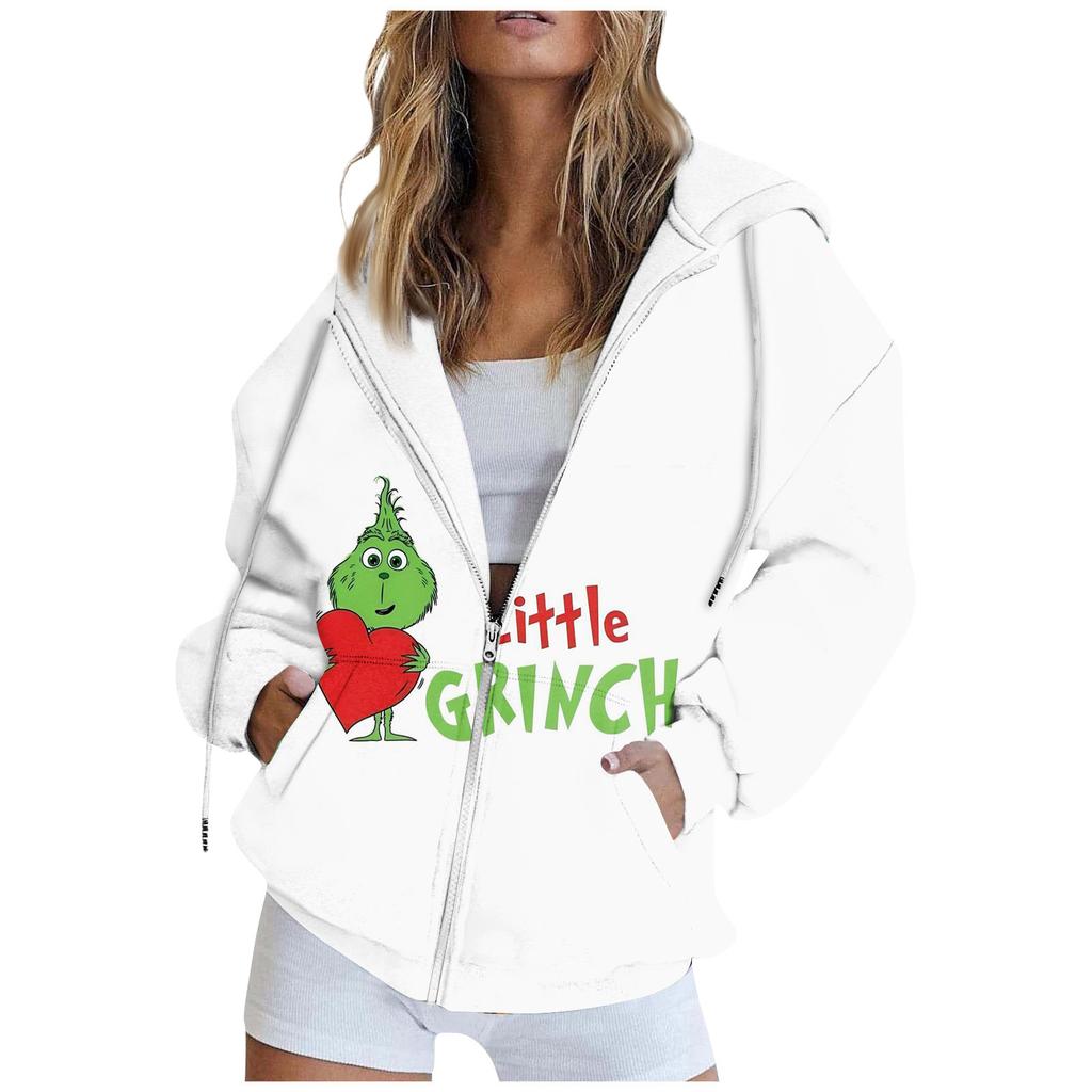 Unisex Zipper Sweater Coat Printed Fashion Hooded Sweater