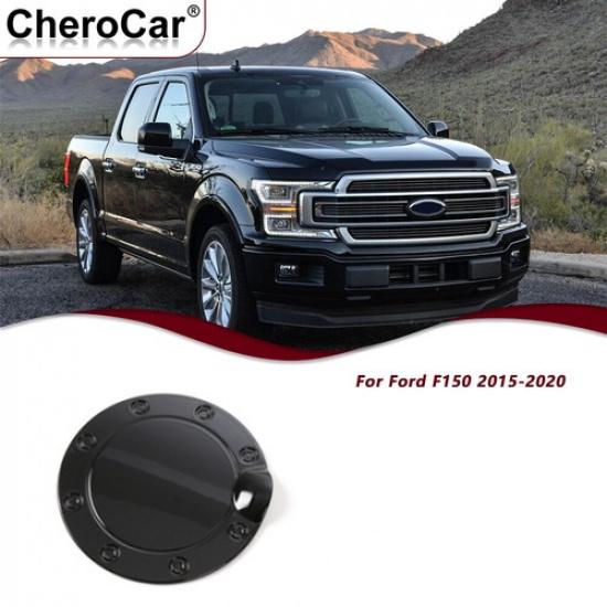 Fuel Filler Door Gas Tank Cap Cover Trim Accessories for F-150 2015- Black