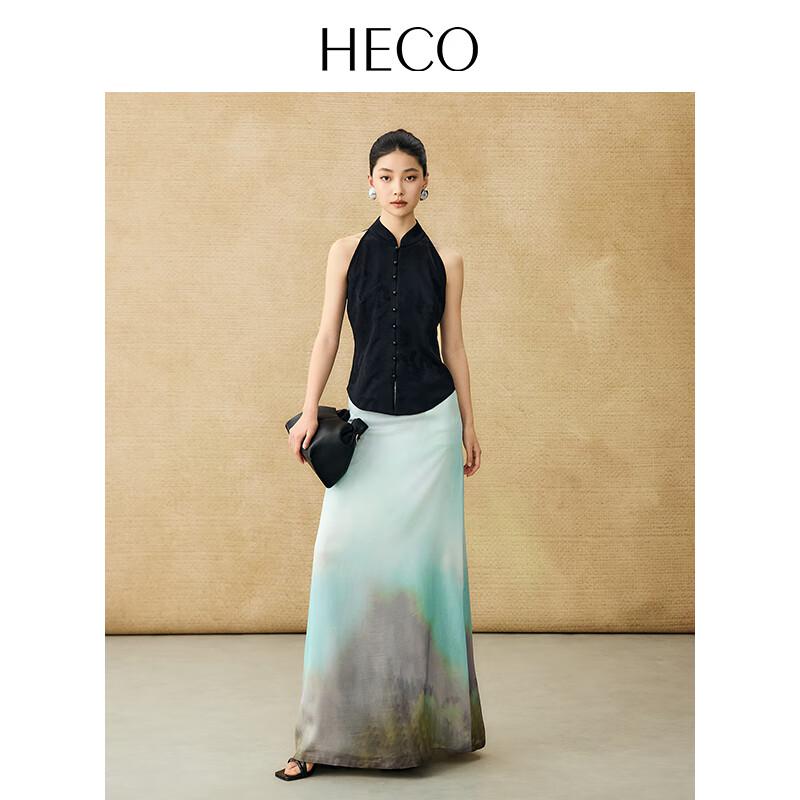 HECO New Chinese Style Phoenix Dance Acetate Halterneck Vest T-Shirt