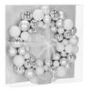 Couronne décorative - SPRINGOS - 34 cm - Boules argentées - Intérieur - Mixte