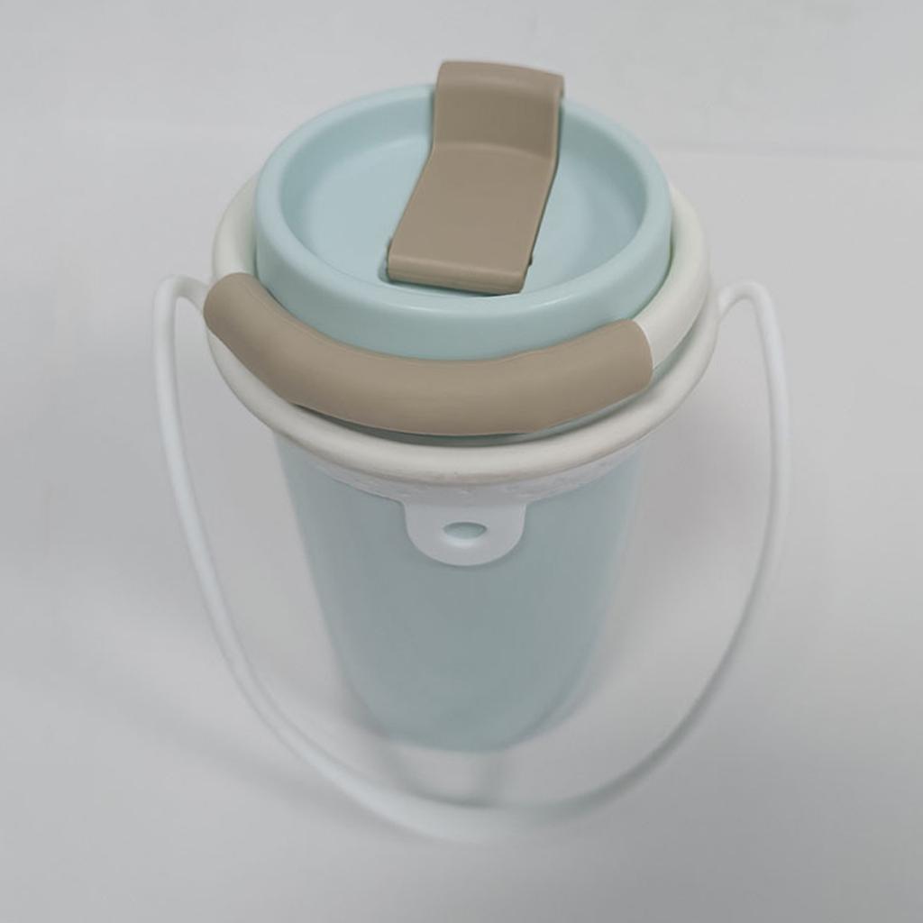 Silikon-Becherhülle, tragbarer Becherhalter, Silikon-Wasserflaschengriff, tragbarer, auslaufsicherer Becher, Seilteil, Silikontextur