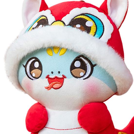 Muñeca de serpiente del año 2025, serpiente del zodíaco chino, peluche de animal suave y bonito para niños y adultos, serpiente del zodíaco, decoración de Feng Shui, símbolo de buena suerte