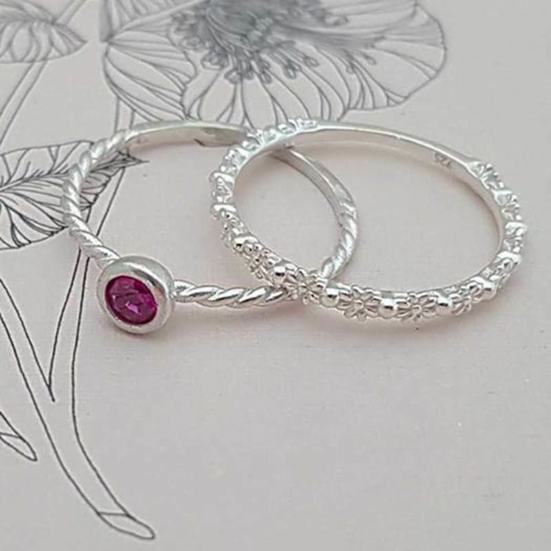 ollia birthstone layered 7,8,9 ring