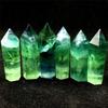 Radiant Natural Green Fluorite Quartz Crystal Point Hexagonal Wand For Healing And Reiki
