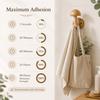 4PCS Wooden Mushroom Wall Hooks Set | Handmade Beech Wood Decorative Coat Hooks for Bathroom, Bedroom & Entryway