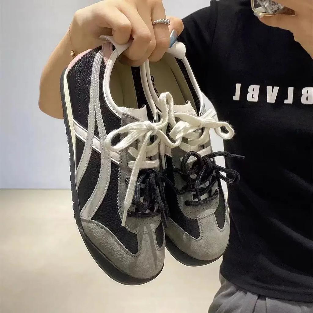 Tênis Femininos 2025 Primavera e Outono Moda Raiz de Algodão Grosso Rolo Forrest Gump Casual Sapatos de Treino Moral Sapatos Femininos