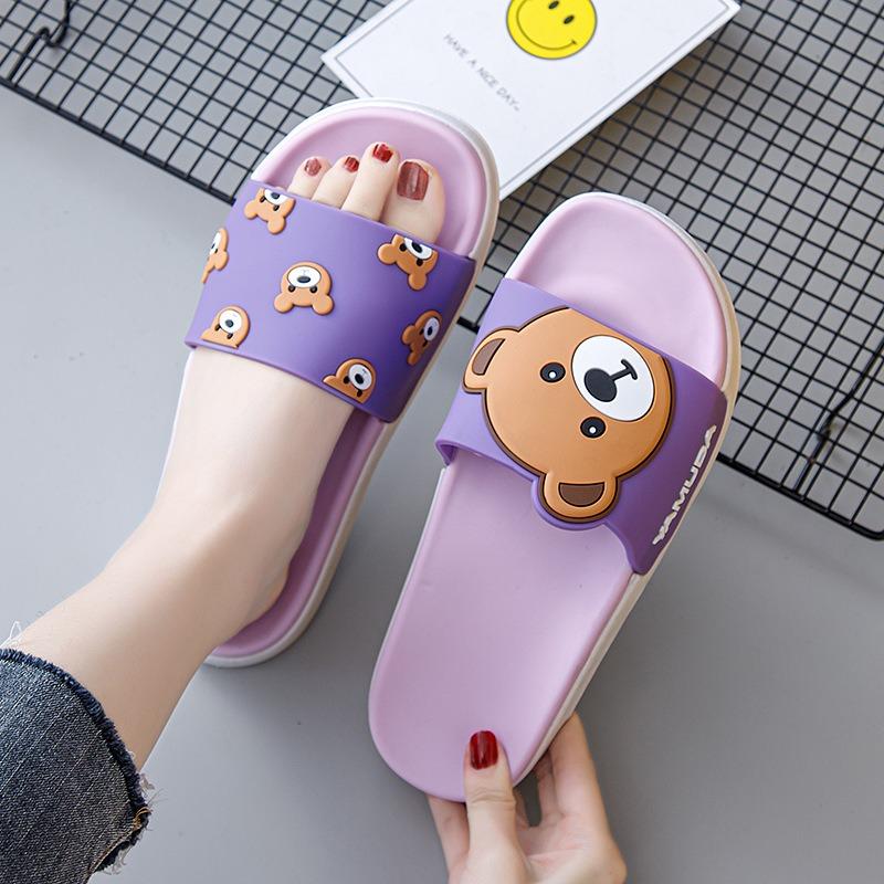 Slippers female summer new cute cartoon home indoor and outdoor wear bathroom bath sandals female beach