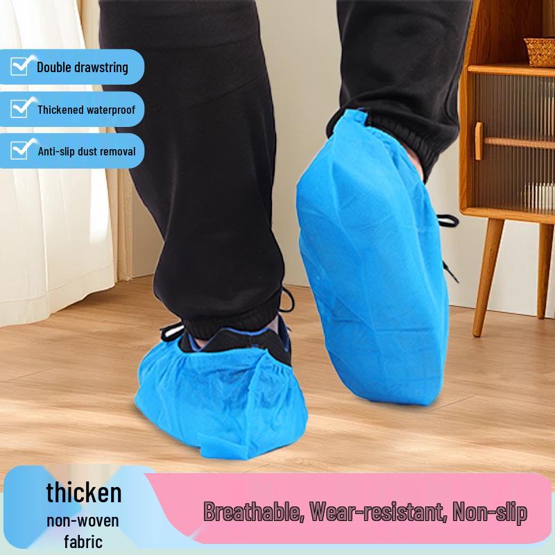 Wegwerp Schoenenovertrekken van Non-Woven Materiaal - Dik, Stofdicht, Ademend, Antislip voor Thuis- & Gastgebruik