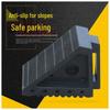 Large Portable Anti-Roll Wheel Chock: Rubber & Wood Stopper for Truck Tires