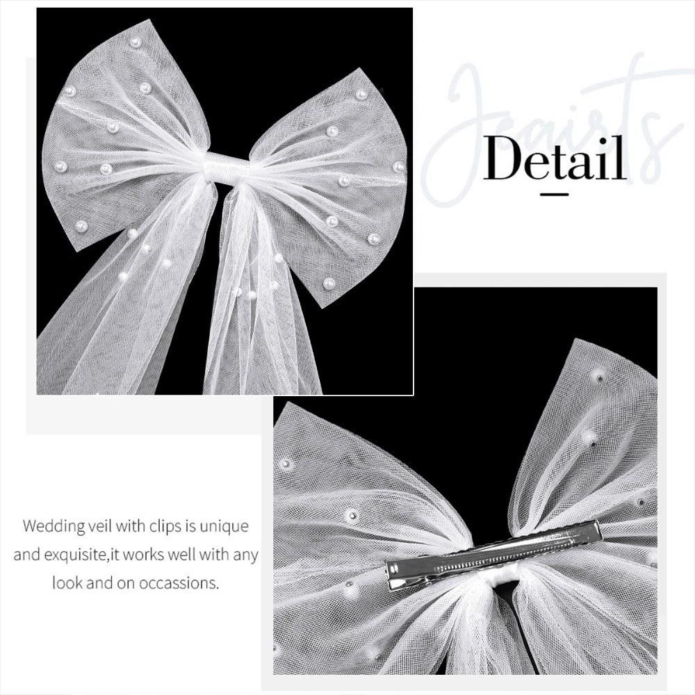 Flower Bridal Veil Pearl Wedding Gauze Sweet Marry Veil  Bride Accessories