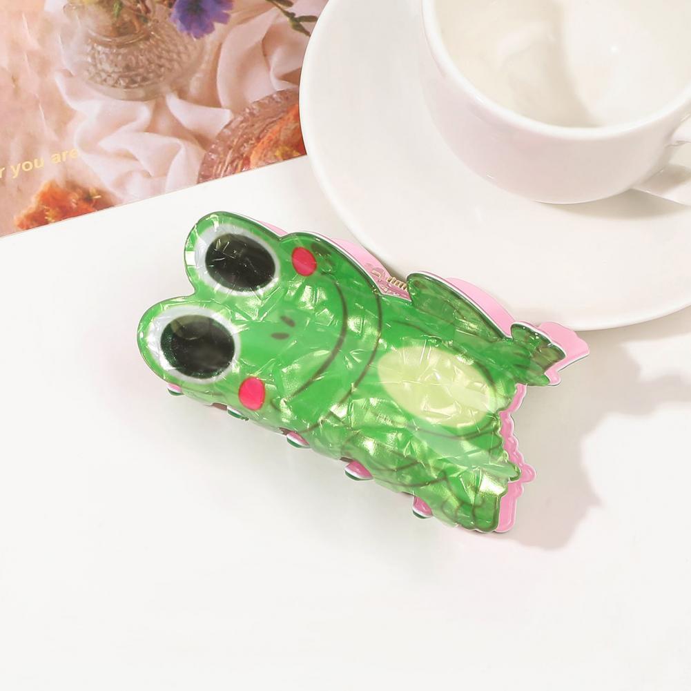Acrylic Hair Claw Cartoon Animal Shape Hair Clip Spring Design Anti-slip Strong Grip Back Head Shark Clip Hair Accessory