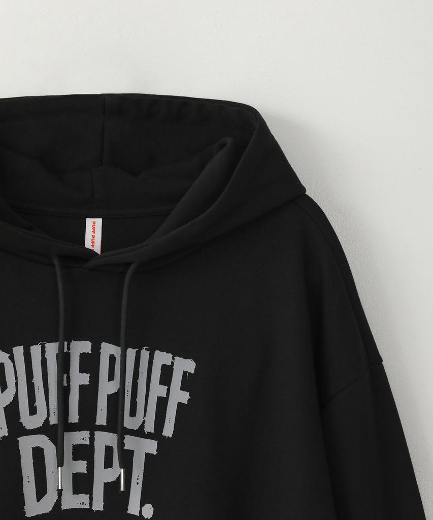 PUFF PUFF DEPT Ppd Grunge Crop Hoodie Black