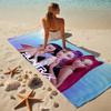 Huntrax Fashion Stylish Digital Printing Beach Towel Quick‑Drying Absorbent Blanket for Beach Pool Gym Travel