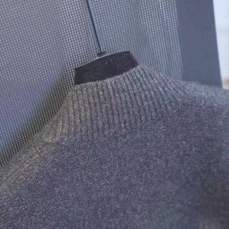 Knitted V-Neck Wool Fleece Sleeveless Vest - Minimalist Style for Autumn/Winter