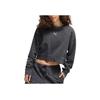 Puma Womens Basic Sportstyle Collection FW24 Solid Color Drop Shoulder Cropped Long Sleeve Sweatshirt Women Sweatshirt Galaxy-Gray 629053-69