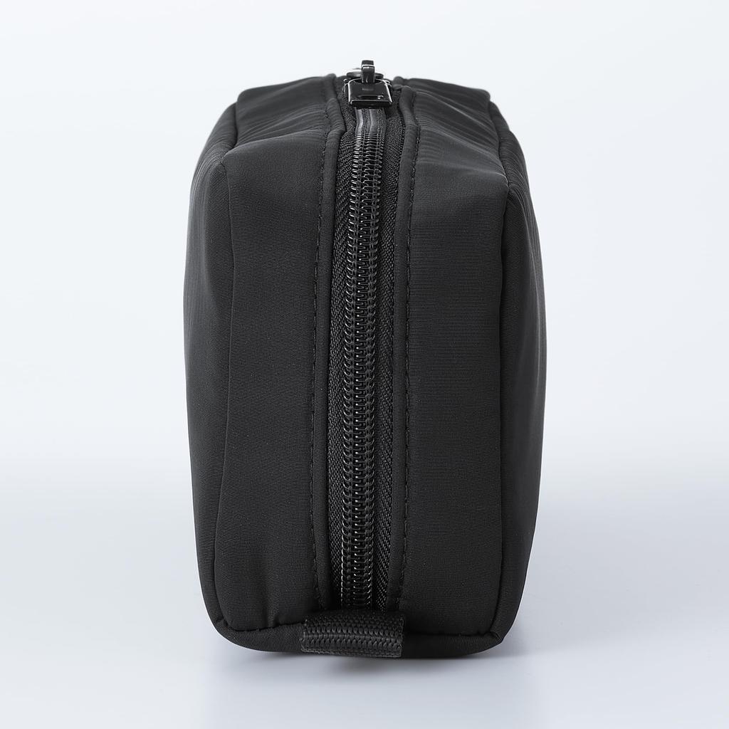 MUJI Polyester Gadget 20cm x 9cm x 6cm NDE16A1S Pouch, Black, Approx. (W) (H) (D),
