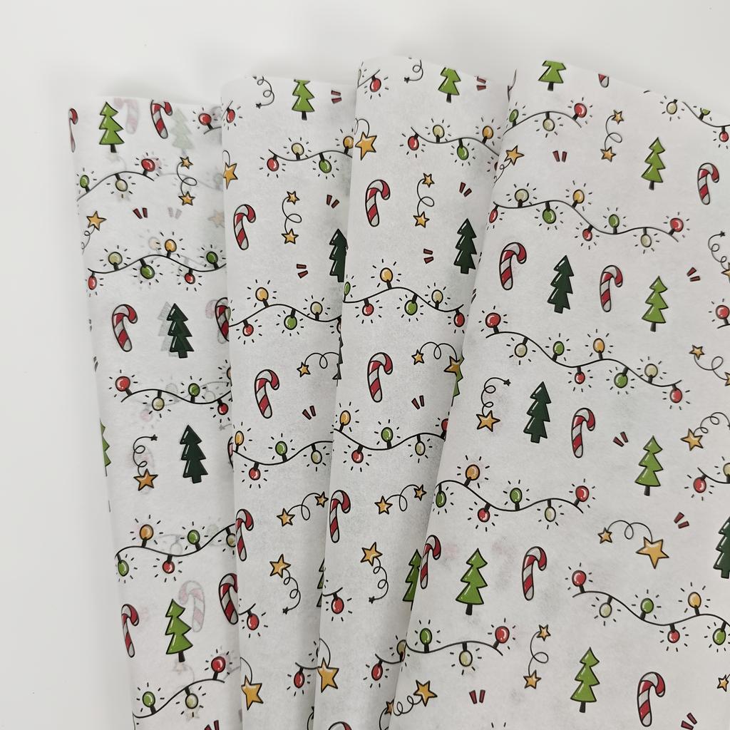 70x50cm Weihnachtspapier, Festliche Geschenkverpackung für Feiertagsdekorationen, Winter- & Erntedankgeschenke, Universell einsetzbar