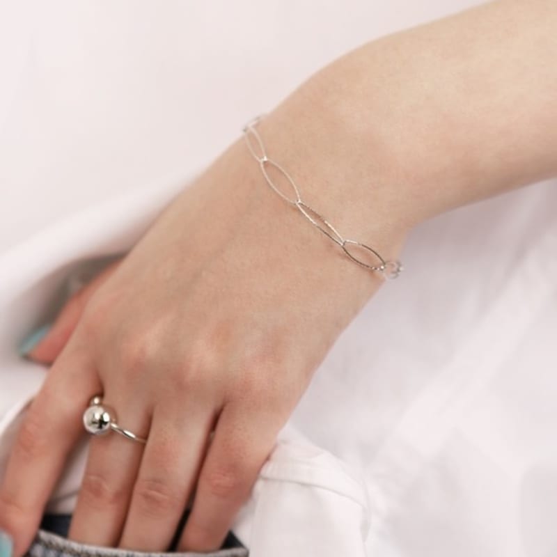 ozel Silver925 ITALY CHAIN Bracelet PS004B