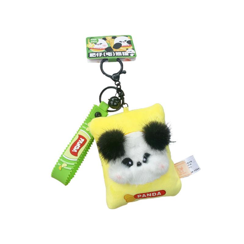 

Plush Adorable Panda Coin Wallet With Keychain Potato Chip Appearance Design