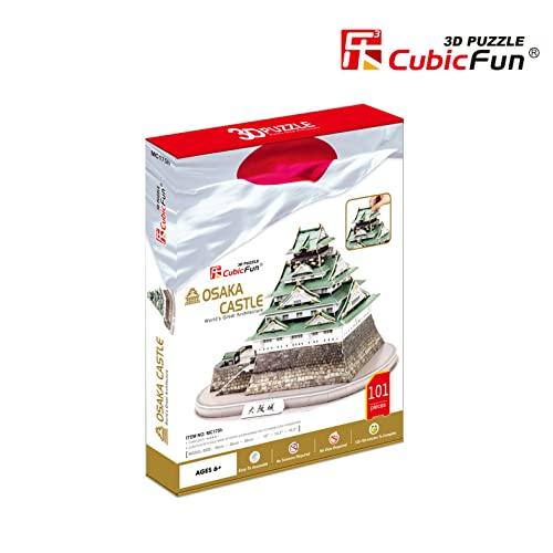 ASSYME Kit d'Artisanat Puzzle 3D Ventilateur Cubique, Design Château d'Osaka, Pas de Colle ni d'Outils Nécessaires, MC175h