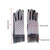 Spitzennetz Handschuhe Braut Kurze Handschuhe Spitze für Hochzeiten Verlobungsfeiern Etikette Kurze Handschuhe mit Punktmuster