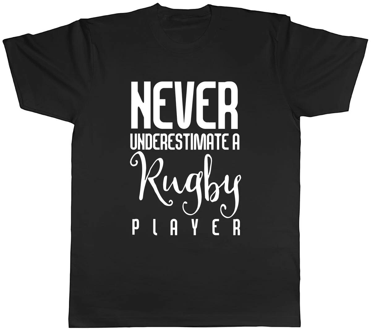 Never Underestimate a Rugby Mens Unisex T-Shirt Tee M