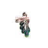 Exaggerated Women Finger Rings Peacock Enamel Retro Ring Fashion Open Rings  Girls