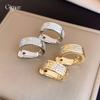 18k Real Gold Electroplated Simple Zircon Geometric Earrings Ear Buckles Personalized Versatile Earrings Women