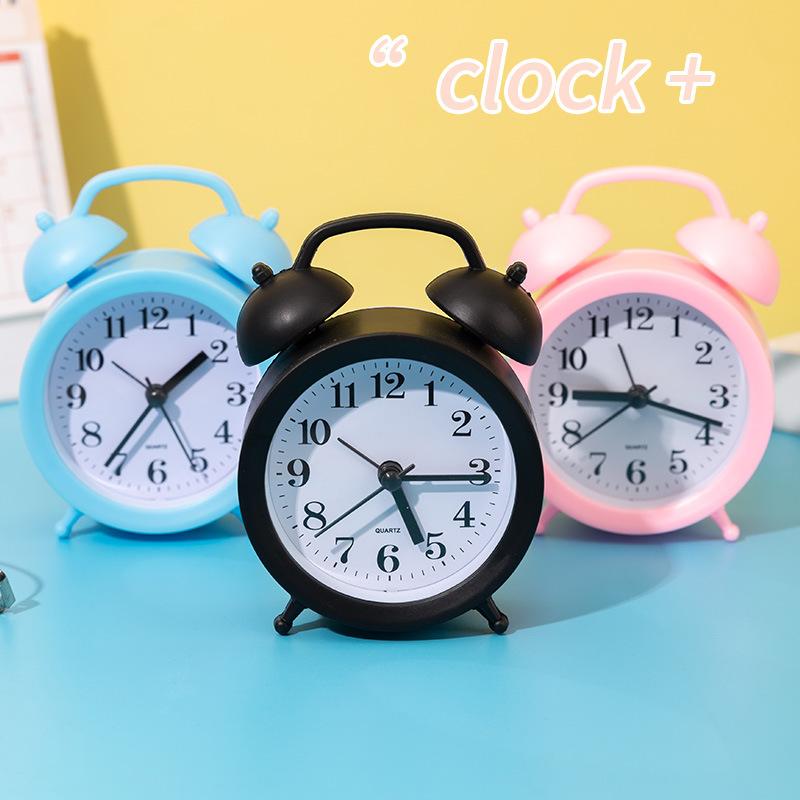 Colorful children's alarm clock cartoon alarm clock creative small alarm clock student fresh cute silent bedside battery clock
