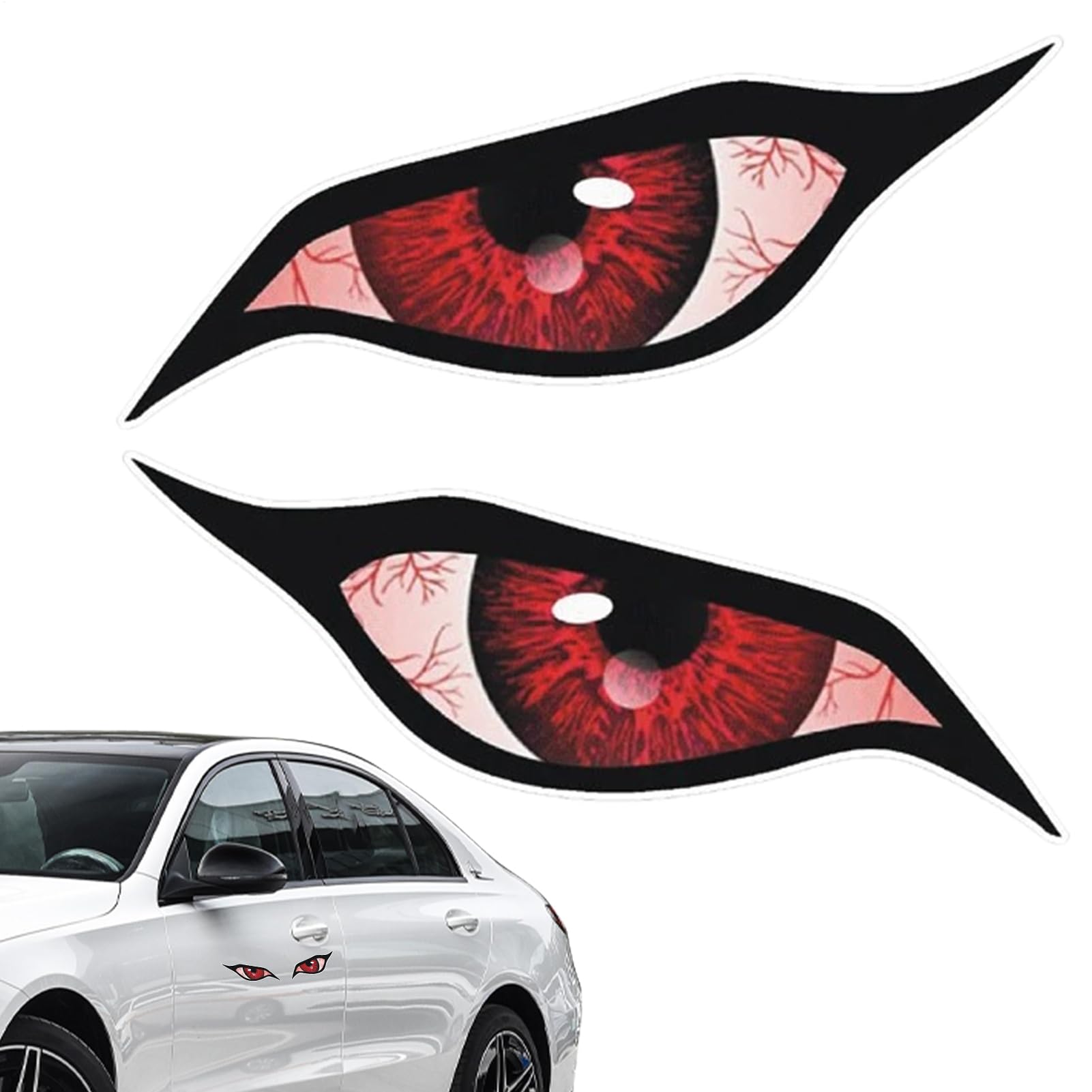 

Qizaoly Motorcycle Eye Sticker, Evil Eye Sticker for Car | Spooky Rear Window Decoration Please refer to the description красный
