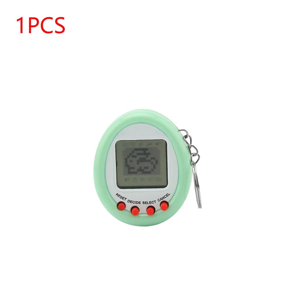 2PCS Macaron Mini Electronic Pet Machine Virtual Pet Tamagotchi Toy With Keyring Virtual Cyber Toy For Kids Birthday Gifts