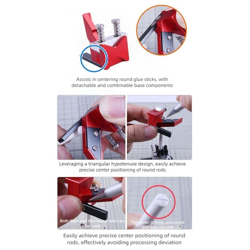 Metal Round Bar Chamfering Tool With Hole Positioning Guide Center Hole Locator For DIY And Hobbies Projects