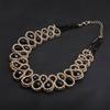 Vintage Choker Necklace Colorful Glasses Stone Necklace Fashion Crystal Necklace  for Women