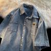 Herren Retro Denim Kurzarmhemd - Hong Kong & Korean Style, Loose-Fit, Trendy Halbarm Sommerjacke