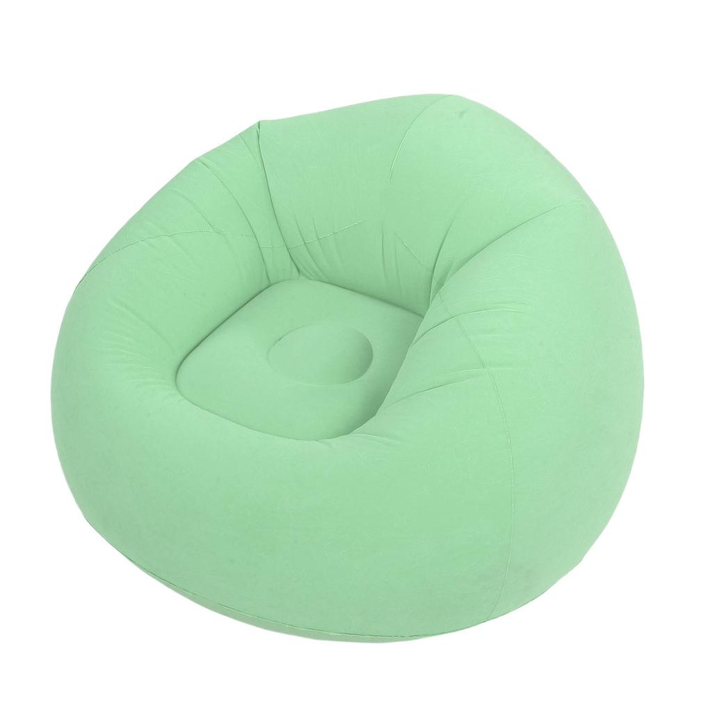 Uppblåsbar bönpåse utan bönor PVC Mjuk flockning Ergonomisk uppblåsbar loungefåtölj för vardagsrum sovrum