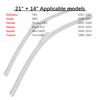 Auto Frontscheibenwischerblätter 21" + 14" J Haken U-Typ Universal für Daihatsu Geely Honda Nissan Suzuki Toyota