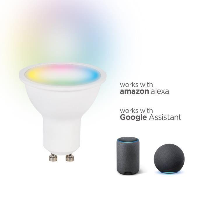 Ampoule Connectée - KSIX - GU10 - Pack De 2 - RGB + CCT - 9W - Compatible Alexa