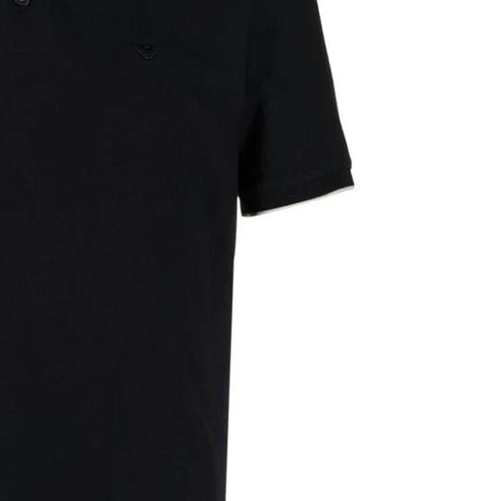 Emporio Armani Solid Color Pullover Casual Short Sleeve Polo Shirt Men tops Black 6R1FC2-1JCYZ-09R2