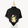 Muslim Ramadan Instant Square Scarf Flower printed Cotton Linen Handkerchief Headwraps Caps Ladies Islam Hijab 110*110cm
