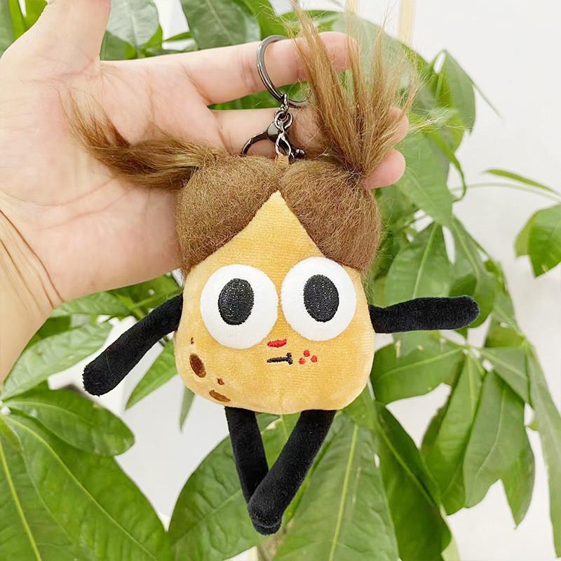 

Plush Creative Potato Keychain With Soft Short Fur Ideal For Decoration Bag Big Eyes