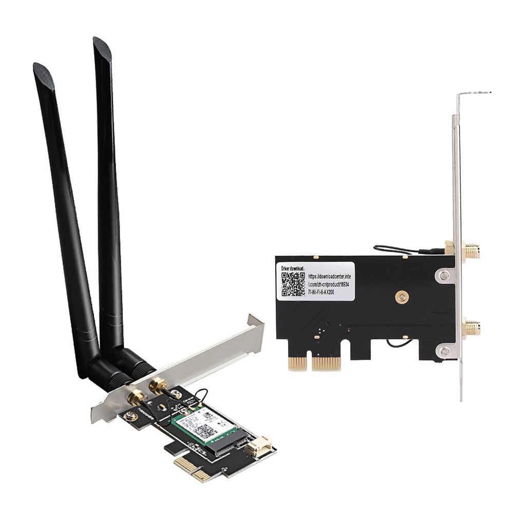 Dual Antenna Network Card Computer Accessory Wireless WIFI 6th Generation for Inel AX200
