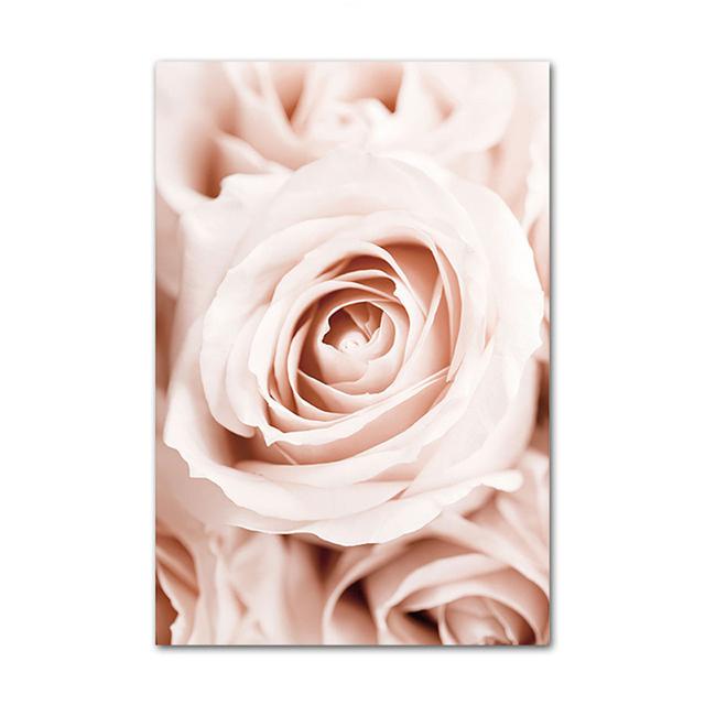 

Скандинавская розовая тема, настенная живопись на холсте, картина с розой и девушкой, постер с цветочным пейзажем, фотографии для современного домашнего интерьера 21*30cm