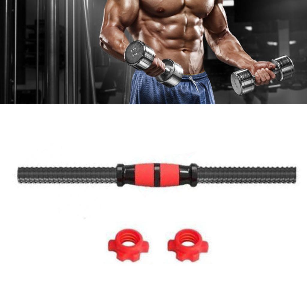 35cm Dumbbell Connecting Rod 2 Barbell Screw Collars Universal for Home Gym Strength Training