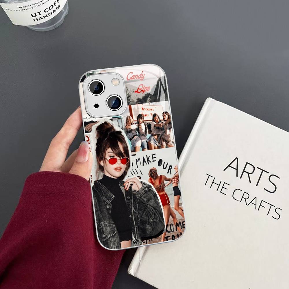 Singer Selena Gomez Tempered Glass For Iphone 14 13 12 11 Pro Mini XS MAX 14Plus X XS XR Fundas