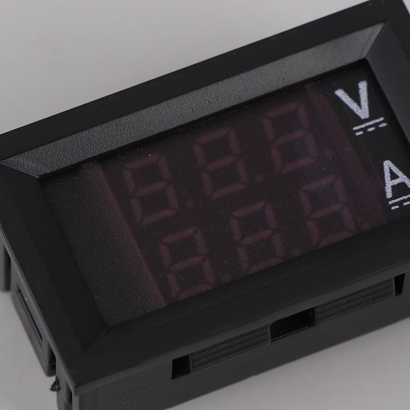 Mini digitální voltmetr ampérmetr DC 0-100V 50A Ampérmetr voltmetr proudový detektor tester 0,28" duální LED displej měřič + boční