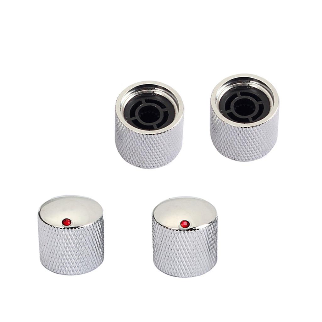 4Pcs Nonslip Guitar Potentiometer Control Knobs Replacement Volumes Tone Dome Top Knobs for Electric Guitar & Bass Part