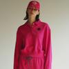 The Green Lab Polo Neck Crop Sweatshirt [Pink]